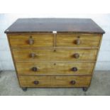 Mahogany chest of drawers - 43" wide Please note descriptions are not condition reports, please