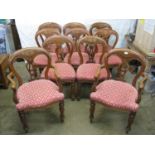 Set of ten reproduction dining chairs Please note descriptions are not condition reports, please