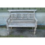 Wooden garden bench - 49.5" wide Please note descriptions are not condition reports, please