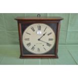 Mahogany cased wall clock having painted dial marked Seth Thomas with black Roman Numerals - 15.