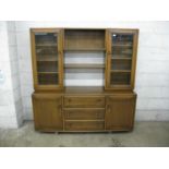 Ercol Windsor (455L) sideboard with lights and display cabinet - 61" wide Please note descriptions
