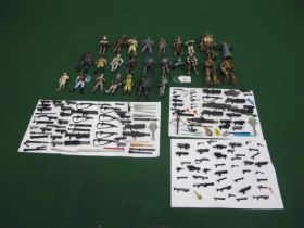 Quantity of approx twenty six loose Star Wars figures and weapons from the 2000's onwards to