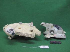 Star Wars 1979 Millennium Falcon and Slave 1 with Han Solo carbonite and Luke Skywalker's Training