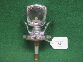 Chromed Wilmot-Breedon Regent calometer with mascot wings and screw cap Please note descriptions are