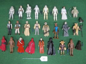 Twenty five loose 1970's/1980's Star Wars figures to include some cloaks (four are pvc) and weapons.