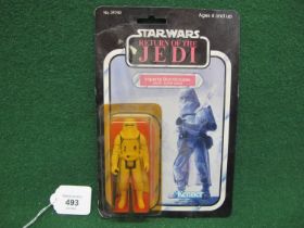 Star Wars Return Of The Jedi punched carded figure of an Imperial Storm Trooper in Hoth Battle gear,