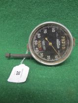 0-85 miles per hour speedometer with built in mileometers. Made in England by British Jaeger Chronos