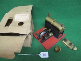 Boxed Major 1550 twin cylinder stationary steam plant made by Signalling Equipment Ltd with whistle,