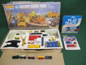 Three 1970's/1980's Matchbox sets in playworn condition to comprise: Railway Goods Yard with playmat