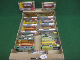 Thirteen Corgi Classic double deck buses in various liveries to include: Western, Devon General,
