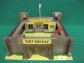 1980's slot together plywood model American fort made by Joytoys of Malvern - 15" x 16" Please