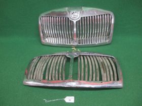 Two second hand chromed MG radiator grills for MGA MkI 1500 and MkII 1600 Please note descriptions