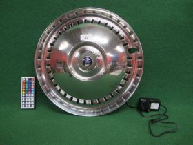 Rootes Group domed wheel trim retro fitted with remote controlled mains powered coloured lights -