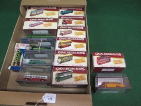 Fifteen boxed diecast model buses from OOC, GBB and Lledo for Southdown, Brighton & Hove, LT etc and