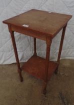 Heals (?) light oak two tier occasional table having square top - 15" x 28.5" Please note