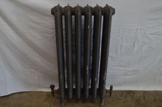 Cast iron radiator with brass fittings - 24" x 37.5" Please note descriptions are not condition