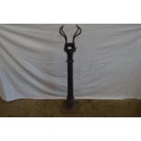 Cast iron lamp post of short proportions - 46.5" tall Please note descriptions are not condition