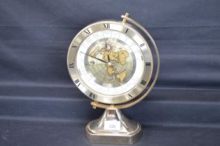 Seiko Quartz world globe mantel clock - 12" tall Please note descriptions are not condition reports,