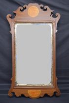 Mahogany bats wing mirror with bevelled glass - 22.5" x 37" Please note descriptions are not