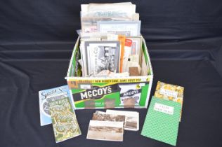 Box of mixed ephemera to include: various guides and postcards etc Please note descriptions are