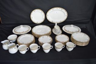 Royal Doulton Lynnewood pattern tea and dinner service to comprise: two circular lidded tureens,