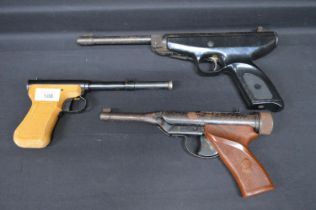 Hy-Score target air pistol together with Tex air pistol and an original Model 2 air pistol Please