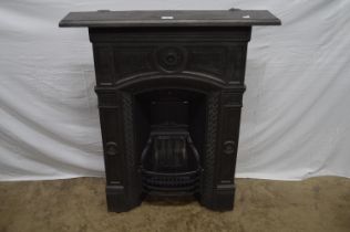 Iron fire place with mantle - 30.5" x 38.5" Please note descriptions are not condition reports,