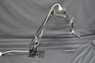 1950's Hadrill & Horstmann industrial counter-balance desk lamp with magnifier Please note