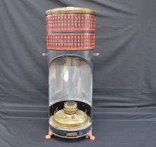French painted Ardent paraffin greenhouse heater on lions paw feet - 32.25" tall Please note