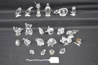 Group of twenty two Swarovski figures of animals Please note descriptions are not condition reports,