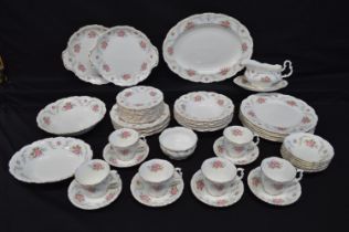 Royal Albert Tranquillity pattern part tea and dinner service to comprise: one 13.5" meat plate,
