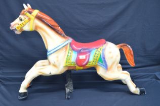 Un-named painted aluminium merry-go-round horse - 25.5" tall Please note descriptions are not