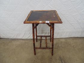 Victorian square bamboo occasional tale with lacquered top - 16.5" x 16.5" x 28" high Please note