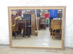 Gilt framed mirror with bevelled glass - 53.5" x 41.5" Please note descriptions are not condition