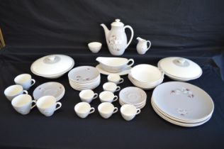 Quantity of Royal Doulton tea and dinner ware to comprise: two circular lidded tureens, six 10.25"