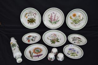 Group of Portmeirion Botanical Garden china to comprise: four 10.5" plates, three 8.5" plates, one