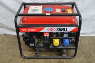 Sanli GS2400 generator, 4Kw @ 3000 rpm, 230-50Hz (sold as seen, untried and untested) Please note
