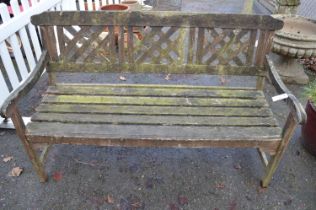 Wooden garden bench - 57.25" wide Please note descriptions are not condition reports, please request