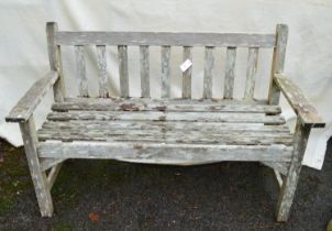 Wooden garden bench - 50.5" long Please note descriptions are not condition reports, please
