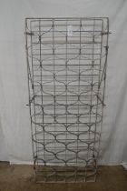 Galvanised metal wine bottle rack to hold ninety six bottles - 58" x 24" Please note descriptions