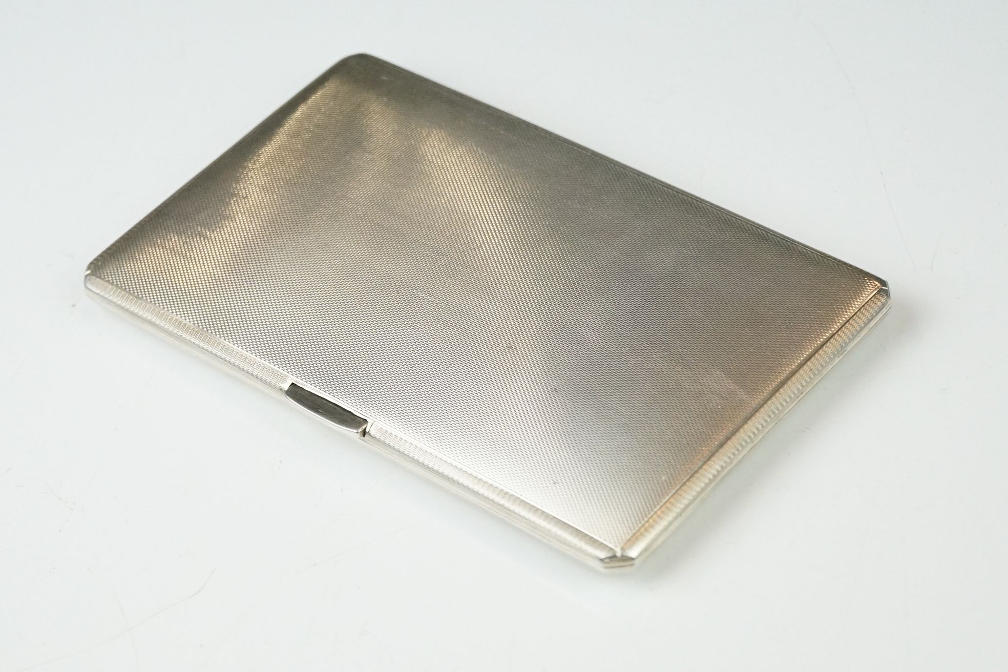 A fully hallmarked sterling silver cigarette case, assay marked for Birmingham and maker marked