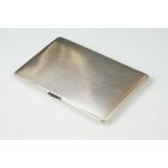 A fully hallmarked sterling silver cigarette case, assay marked for Birmingham and maker marked