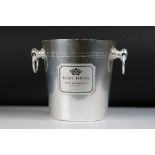 Advertising - French Metal ' Blanc Foussy ' Ice Bucket with label ' Blanc Foussy, Vin Vif de