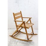 Mid century Beech Child's Rocking Chair, 39cm wide x 65cm high