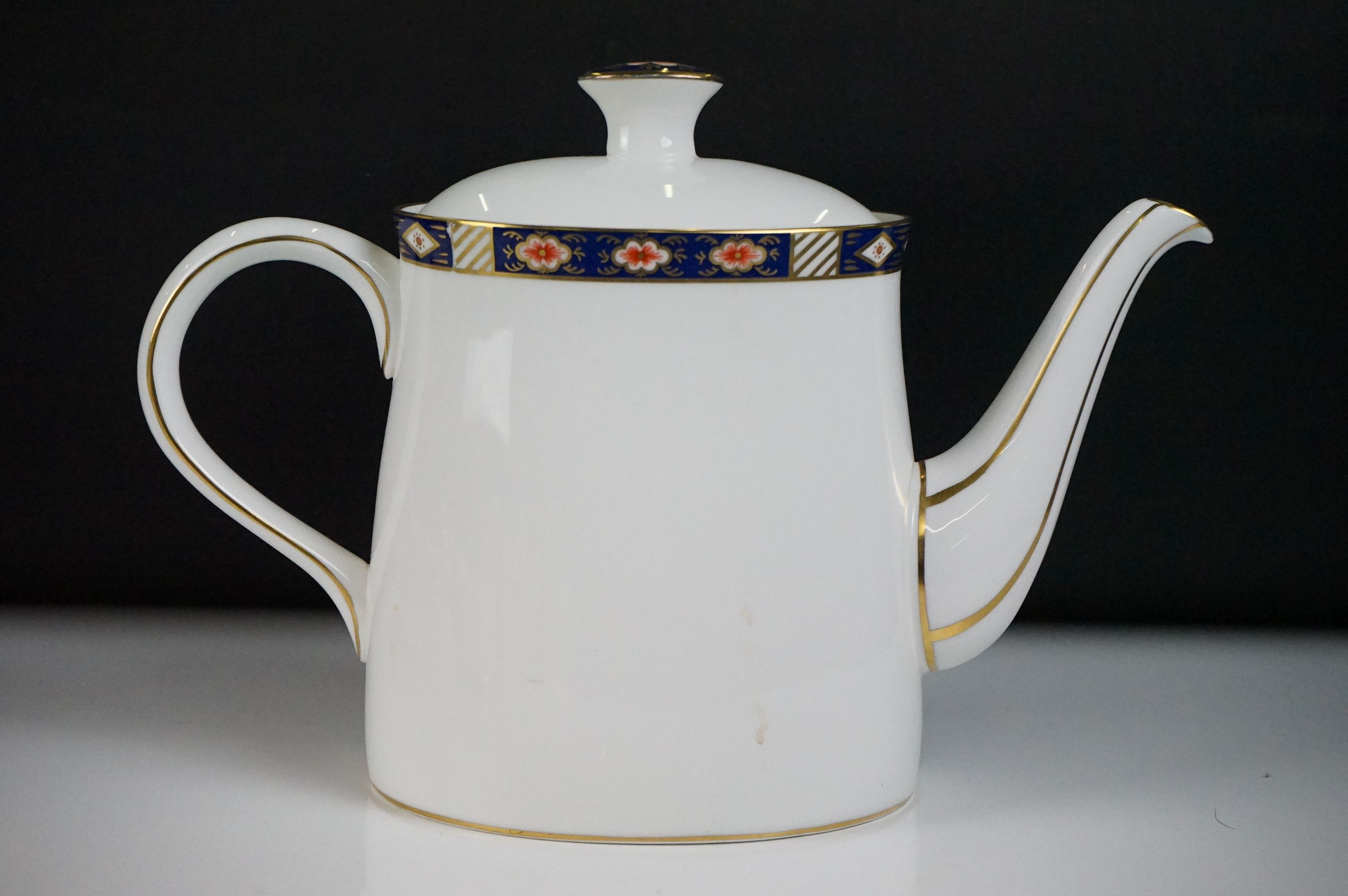 Royal Crown Derby ' Kedleston ' pattern tea set, pattern no. A. 1315, 2nd quality, comprising teapot - Image 8 of 8