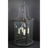 A large hanging four branch porch lantern, measures approx 62cm in height.