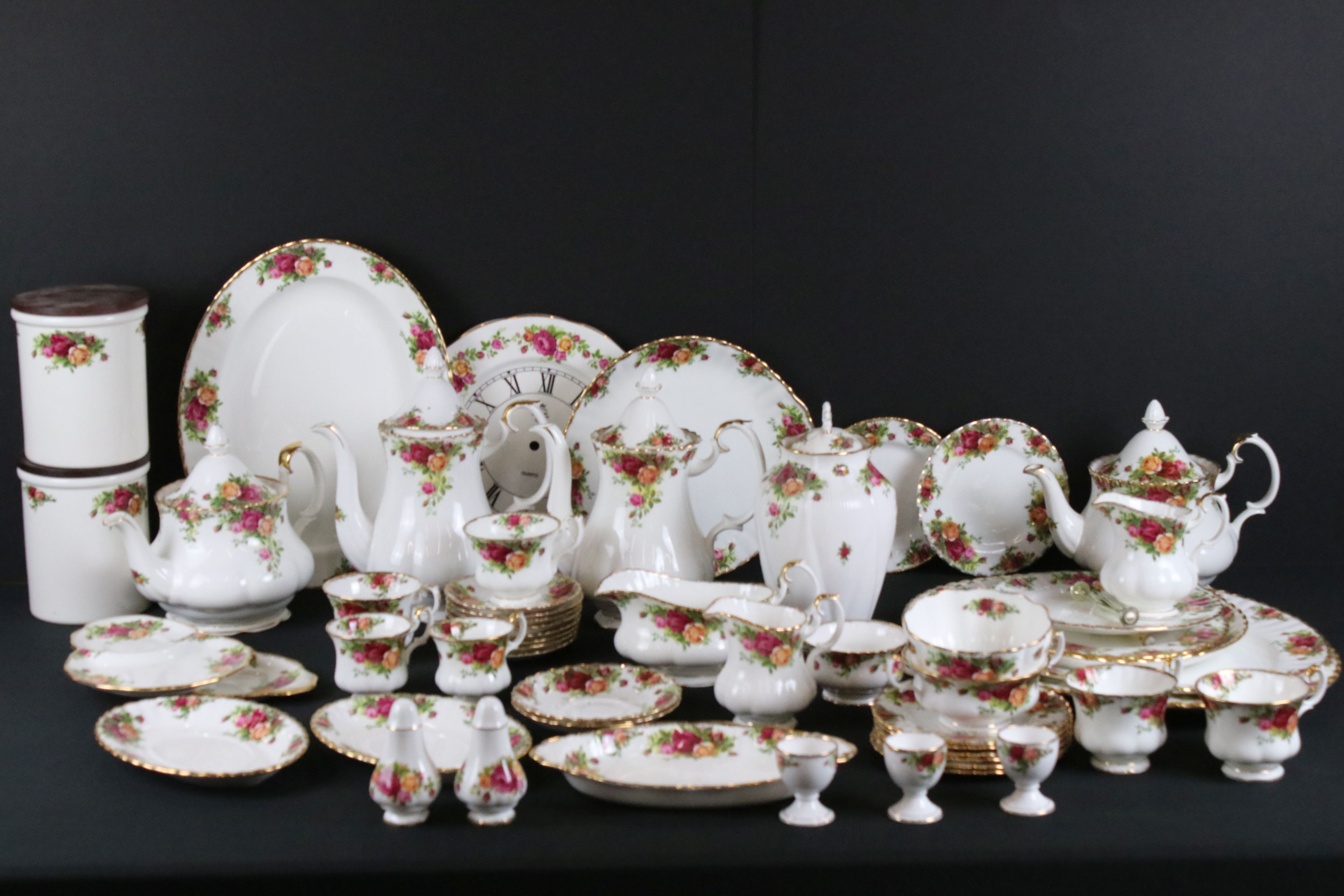 Extensive collection of Royal Albert ' Old Country Roses ' ceramics to include 2 x teapots, 3 x