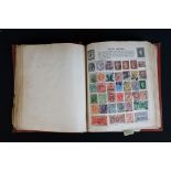 A collection of British and world stamps to include Victorian examples contained within an album.