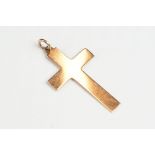 A fully hallmarked 9ct rose gold cross pendant.