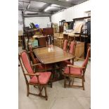 Ercol ' Golden Dawn ' Refectory style extending Dining Room Table (160cm long un-extended x 102cm